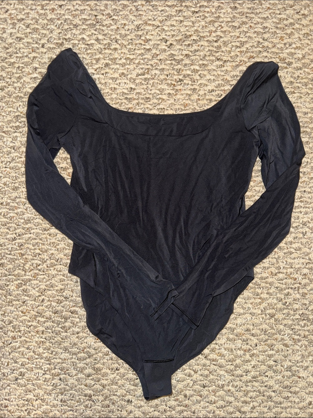 lululemon athletica Black Long Sleeve Scoop-Neck Bodysuit